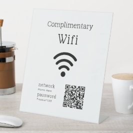 Kostenloser Wifi-Code Schwarz & Weiß Benutzerdefin Sockelschild