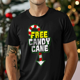 Kostenloser Zuckerstangen lustiger Weihnachten T-Shirt