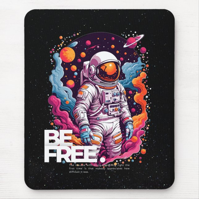 KOSTENLOSES Astronautendesign Mousepad (Vorne)