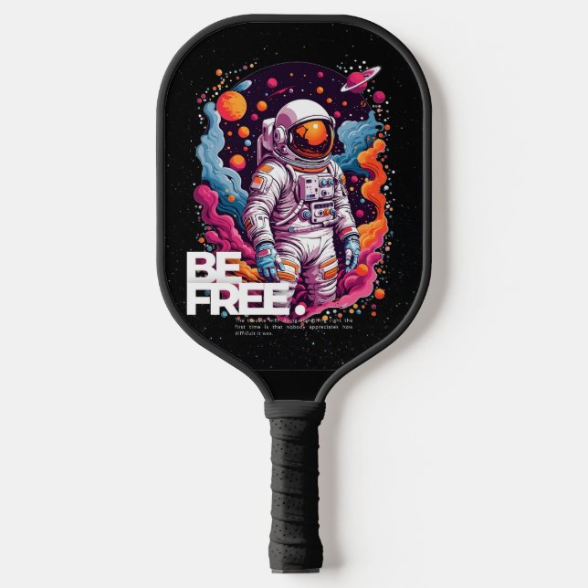 KOSTENLOSES Astronautendesign Pickleball Schläger (Vorderseite)