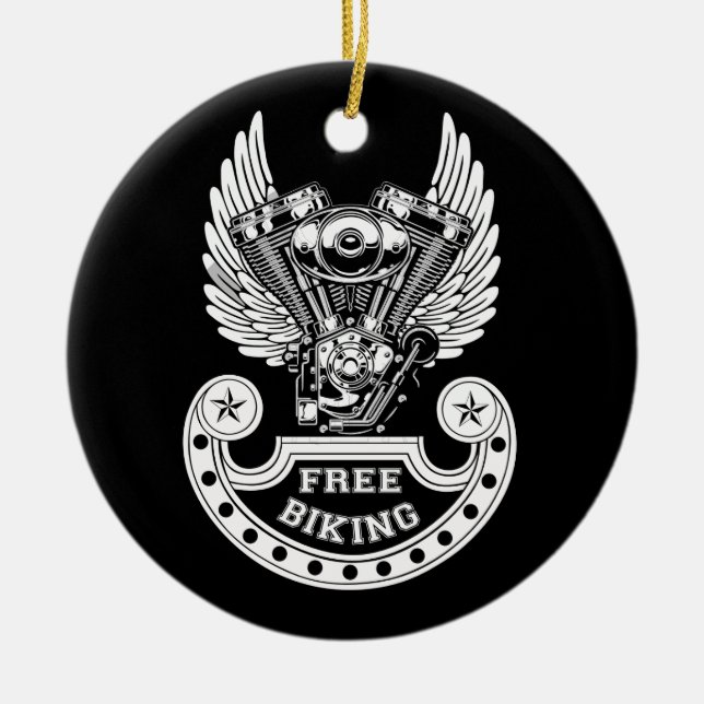 Kostenloses Fahrrad Keramik Ornament (Vorne)