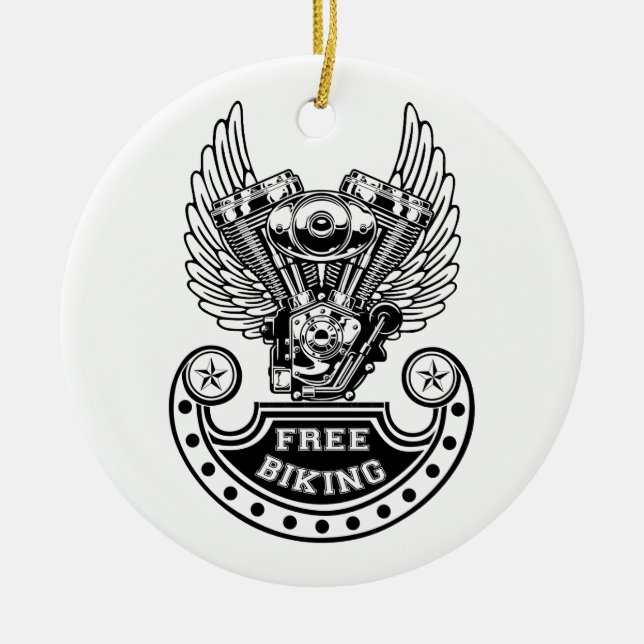 Kostenloses Fahrrad Keramik Ornament (Vorne)