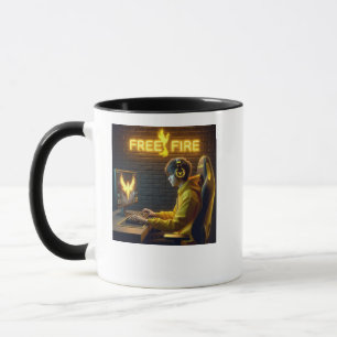 KOSTENLOSES FEUER Gamer-Tasse - Free Fire V Logo K Tasse