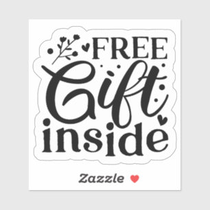 Kostenloses Geschenk im Innern Aufkleber