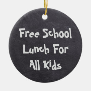 Kostenloses Mittagessen für alle Kinder Keramik Ornament