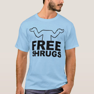 Kostenloses Schulterzucken T-Shirt