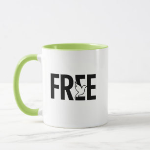 Kostenloses Typography-Taubensymbol-Design Tasse