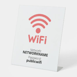 Kostenloses WiFi Pedestal-Zeichen Sockelschild