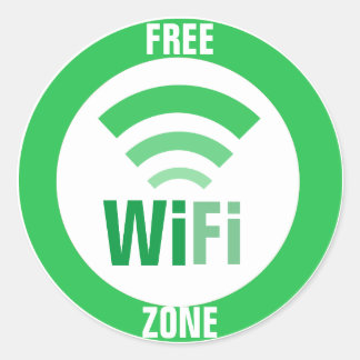 Kostenloses WiFi-Zeichen Runder Aufkleber