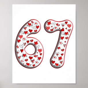 Kostenüm-Duo 67 Meme Six Seven Valentinstag Da Poster