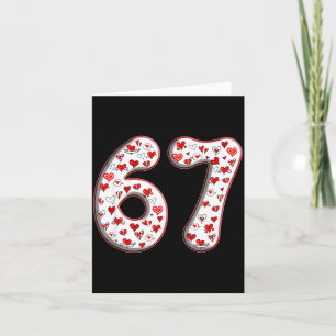 Kostenüm-Duo für Paare 67 Meme Six Seven Valentins Karte