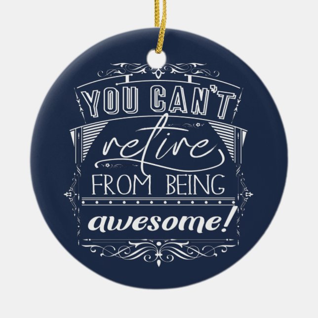 Kostenvoranschlag für den Ruhestand Blue Custom Re Keramik Ornament (Vorne)