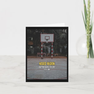 Kostenvoranschlag für die harte Arbeit von Basketb Karte