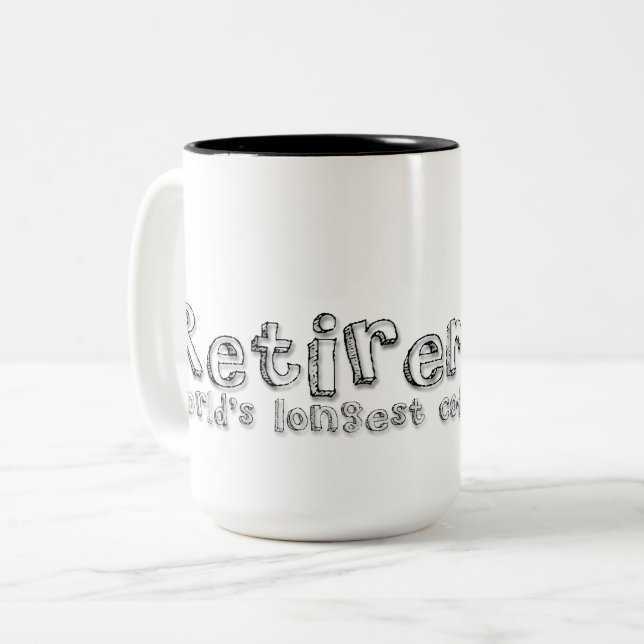 Kostenvoranschlag für die Tasse für das Ruhestand (Vorderseite Links)