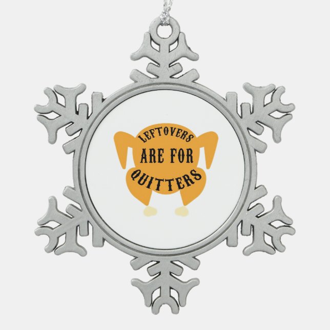 Kostenvoranschlag für Erntedank wichtig - die Über Schneeflocken Zinn-Ornament (Vorderseite)