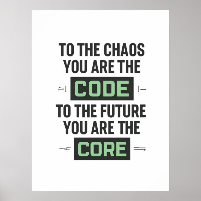 Kostenvoranschlag für Inspiration - Code und Core Poster (Vorne)