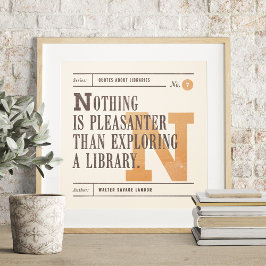 Kostenvoranschlag für klassische Bibliothek von Wa Poster