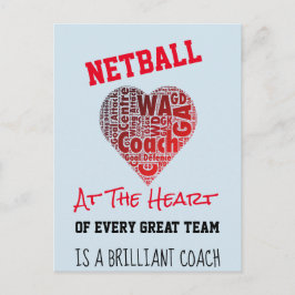 Kostenvoranschlag für motivierend Liebe-Netball-Co Postkarte