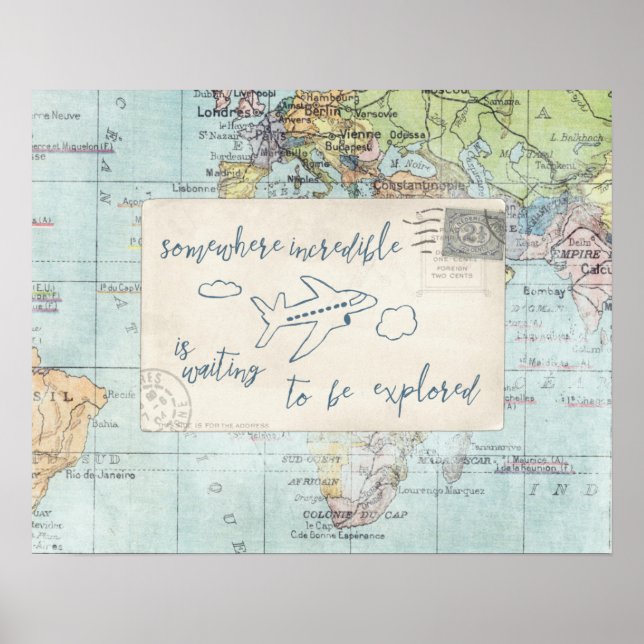 Kostenvoranschlag und Karte entdecken Poster (Vorne)