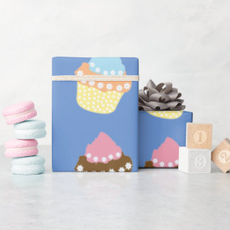 Köstlich dekorierte Geburtstagskuchen Geschenkpapier