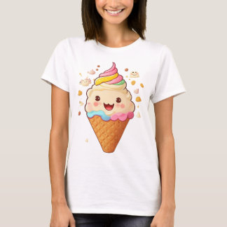Köstlich niedliches Lächeln Eiscreme T-Shirt