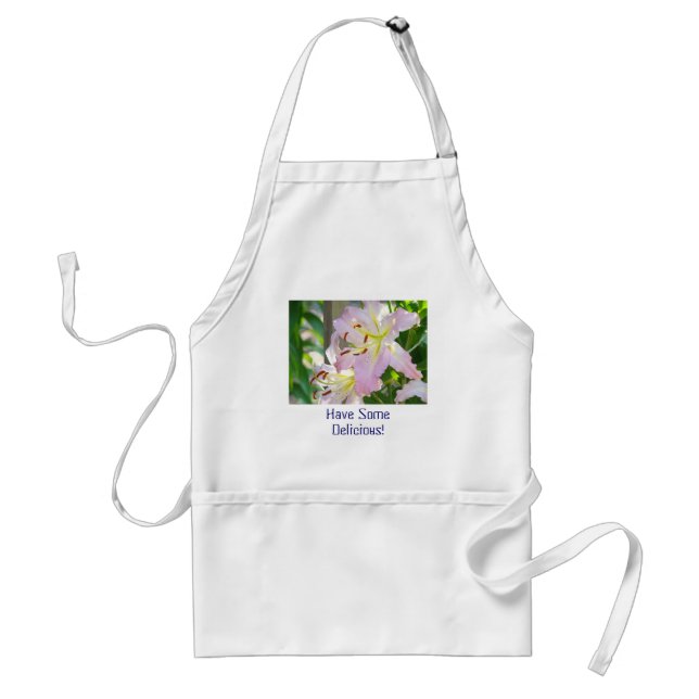Köstlich! Schürze Rosa Lily Blume Blumengarten (Vorne)