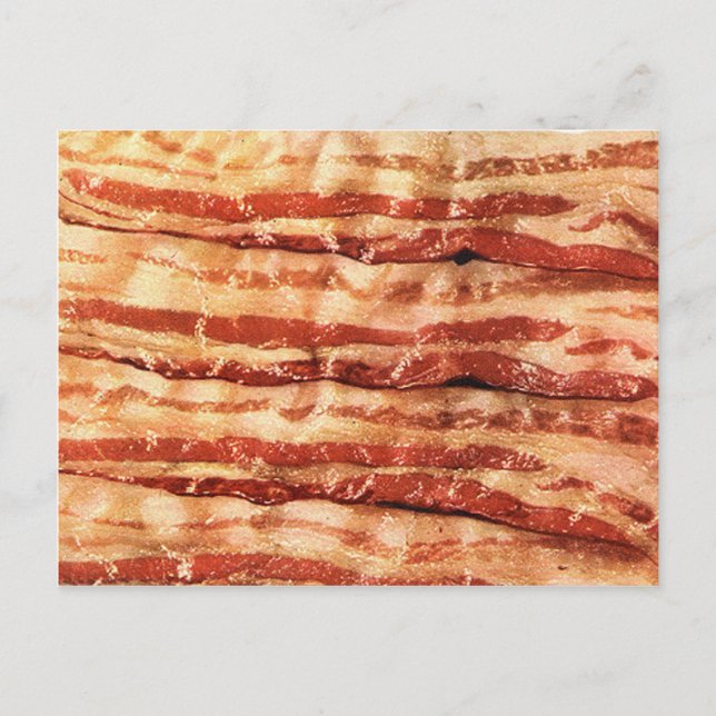 Köstliche BACON-Güte Postkarte (Vorderseite)