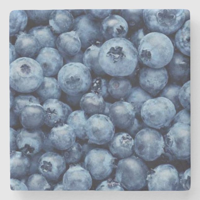 Köstliche Blaubeeren Steinuntersetzer (Vorderseite)