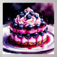 Köstliche Blueberry-Käsekuchen mit Sahne