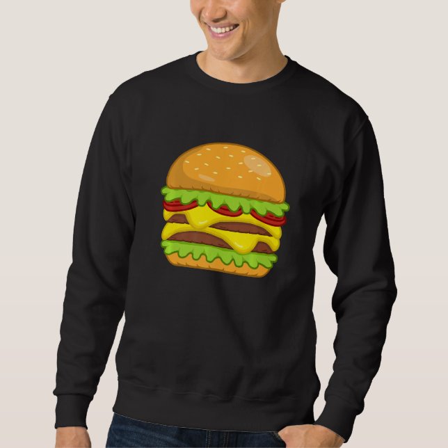 Köstliche Burger Cheeseburger Hamburger Food Grap Sweatshirt (Vorderseite)
