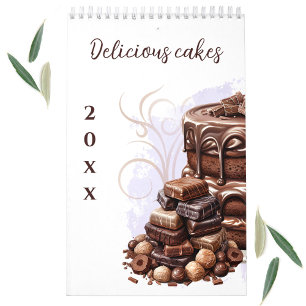 Köstliche Cakes Wasserfarbener Rundkalender Kalender