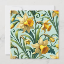 Köstliche Daffodien Frühjahrsdruckdesign