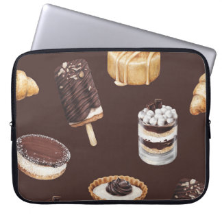 Köstliche Desserts: Muster der Speiseauswahl Laptopschutzhülle