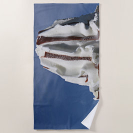 Köstliche Eiscreme in der Sky-Fotografie Strandtuch