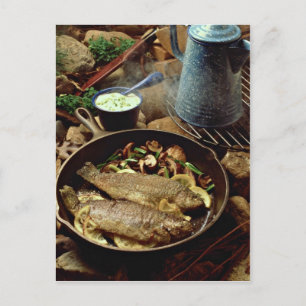 Köstliche Fischzucht Postkarte