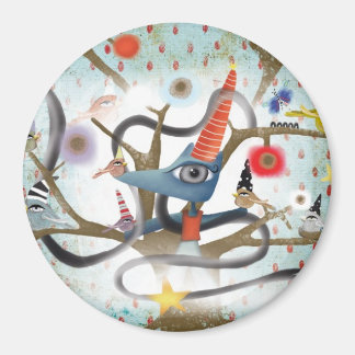 Köstliche Freundschaft aqua fox Vögel Fee Magnet
