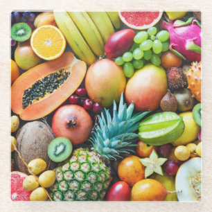 Köstliche Fruchtdarstellung Glasuntersetzer