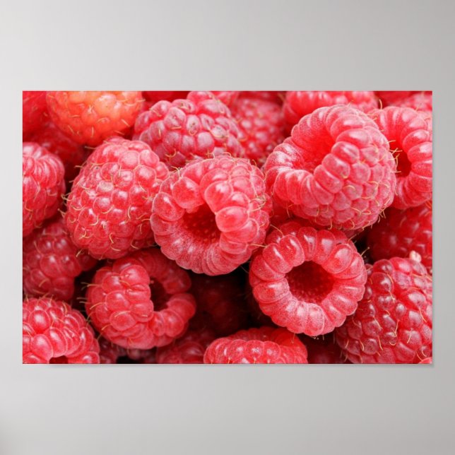 Köstliche Himbeeren Poster (Vorne)