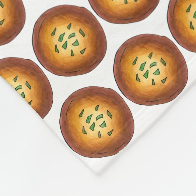 Köstliche Malpua Indian Pancake Mithai Süßigkeiten Fleecedecke (Ecke)