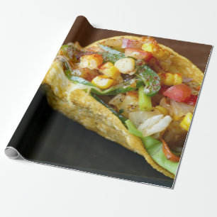 köstliche mexikanische Tacosphotographie Geschenkpapier