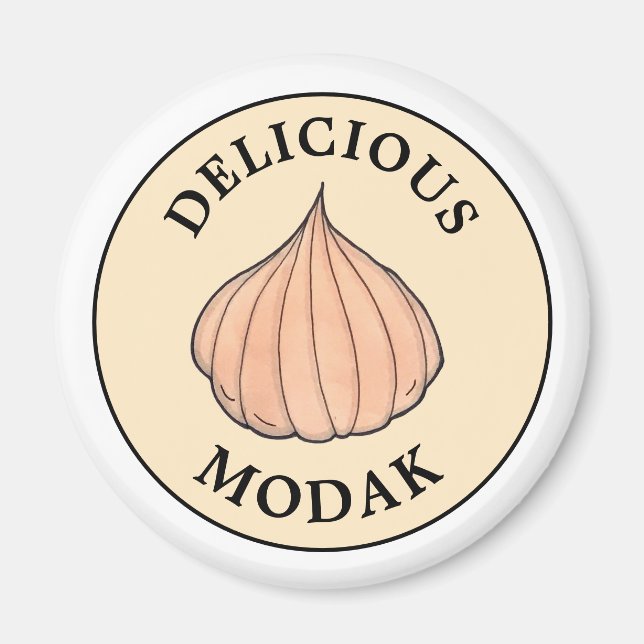 Köstliche Modak Coconut Mithai Indianersüße Magnet (Vorne)