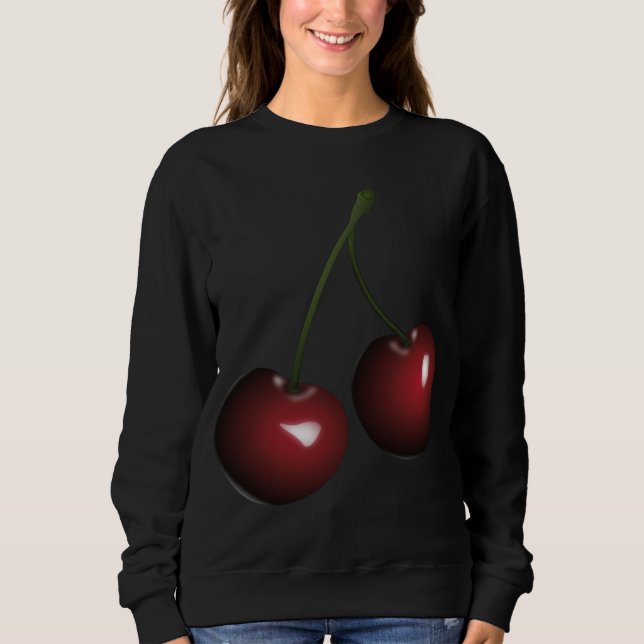 Köstliche Pair Cherries Fruchtsnack Sweatshirt (Vorderseite)