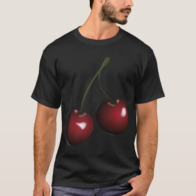 Köstliche Pair Cherries Fruchtsnack T-Shirt (Vorderseite)