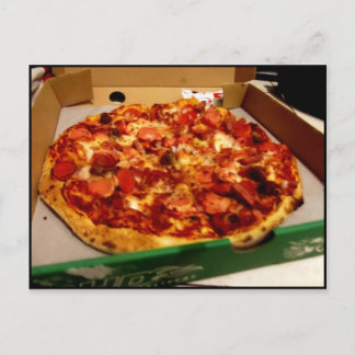 Köstliche Pizza Postkarte