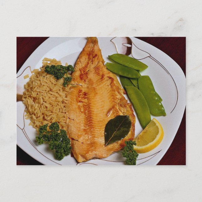 Köstliche Regenbogenforelle Postkarte (Vorderseite)