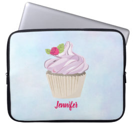Köstliche rosa Cupcake Berry auf Top Custom Laptopschutzhülle