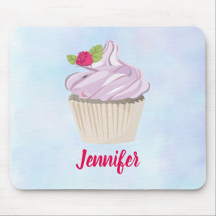 Köstliche rosa Cupcake Berry auf Top Custom Mousepad