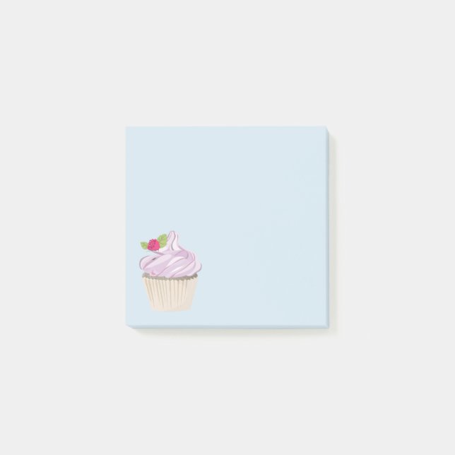 Köstliche rosa Cupcake Berry oben Post-it Klebezettel (Vorderseite)