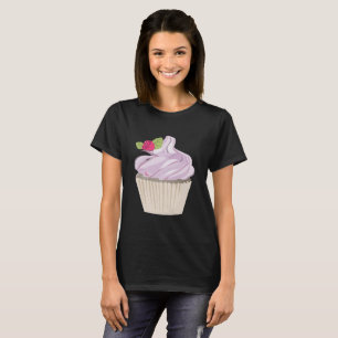 Köstliche rosa Cupcake Berry oben T-Shirt