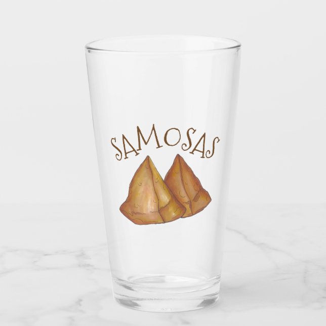 Köstliche Samosas indische Gebäck Glas (Vorderseite)